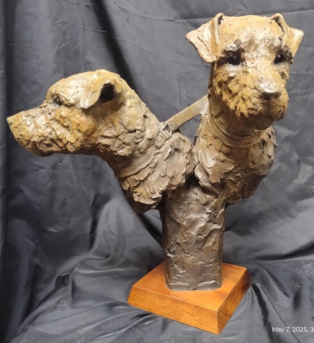 Maureen Riley Artist Vtg Bronze Terrier Dog Sculpture Maureen S. Riley MI Featured Cover ...