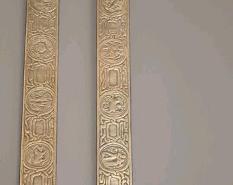 Tiffany studios 988 zodiac blotter ends 19.25 inches bronze art nouveau