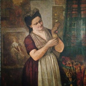 Oil Painting Portrait Bijoux French Belgian From Sir H. Drummond Wolff
