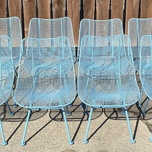 Vtg Sculptura Set 8 Chairs  indoor Clean Woodard  gliders patio We Deliver MCM