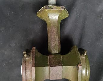 Rare antique cast iron double light sconce porch clean  industrial victorian
