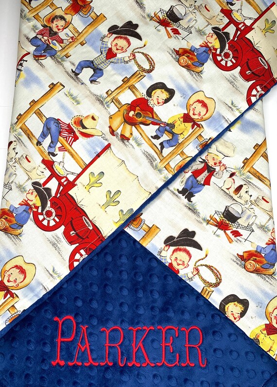Personalized Baby Boy Western Blanket Personalized Baby Boy Etsy