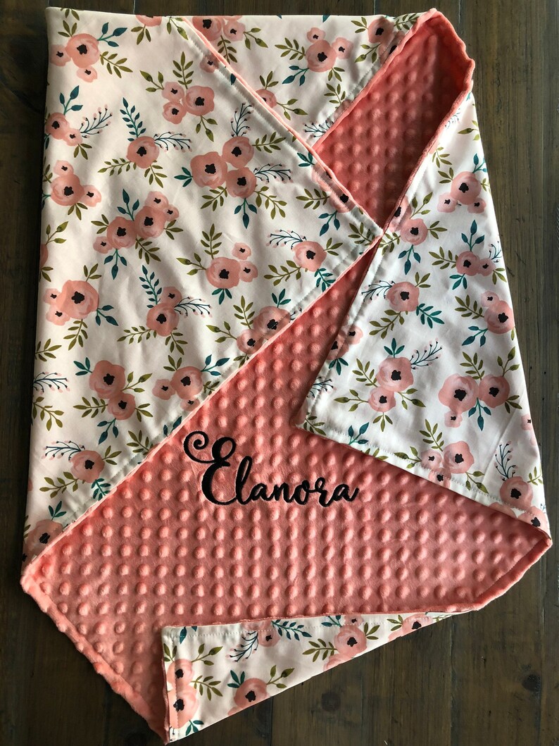 Personalized Baby Girl Blanket or Lovey Personalized Baby Etsy Nederland