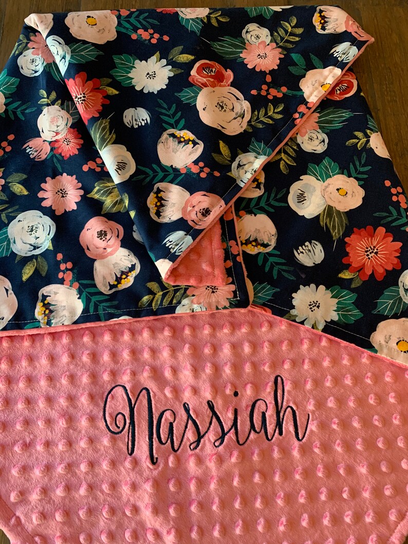 Baby Girl Personalized Blanket or Lovey or Snuggly Baby Girl Etsy