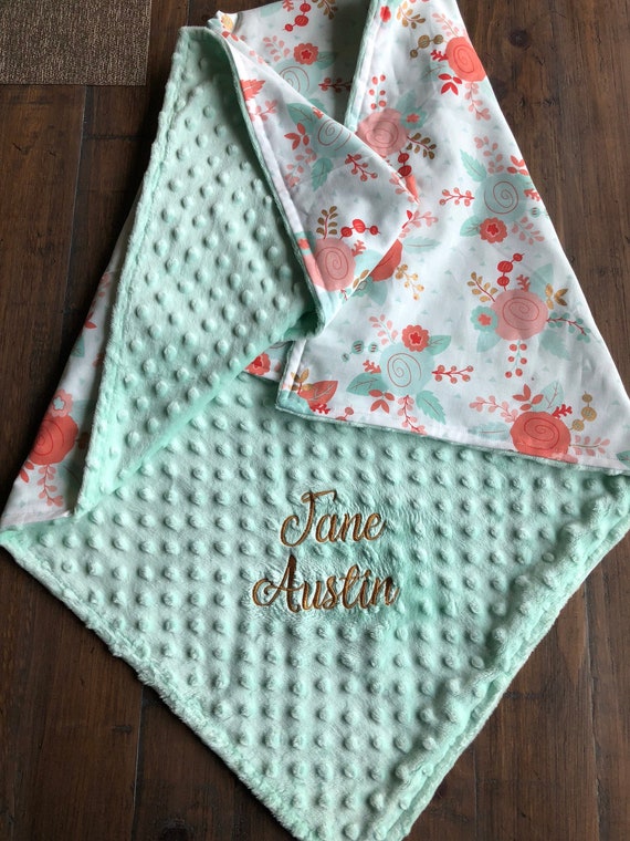 etsy baby girl blankets