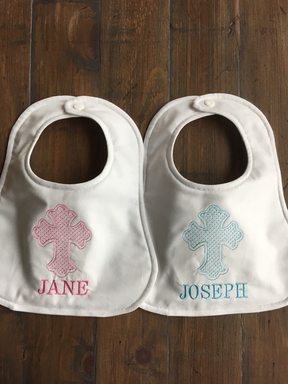 christening bibs personalized