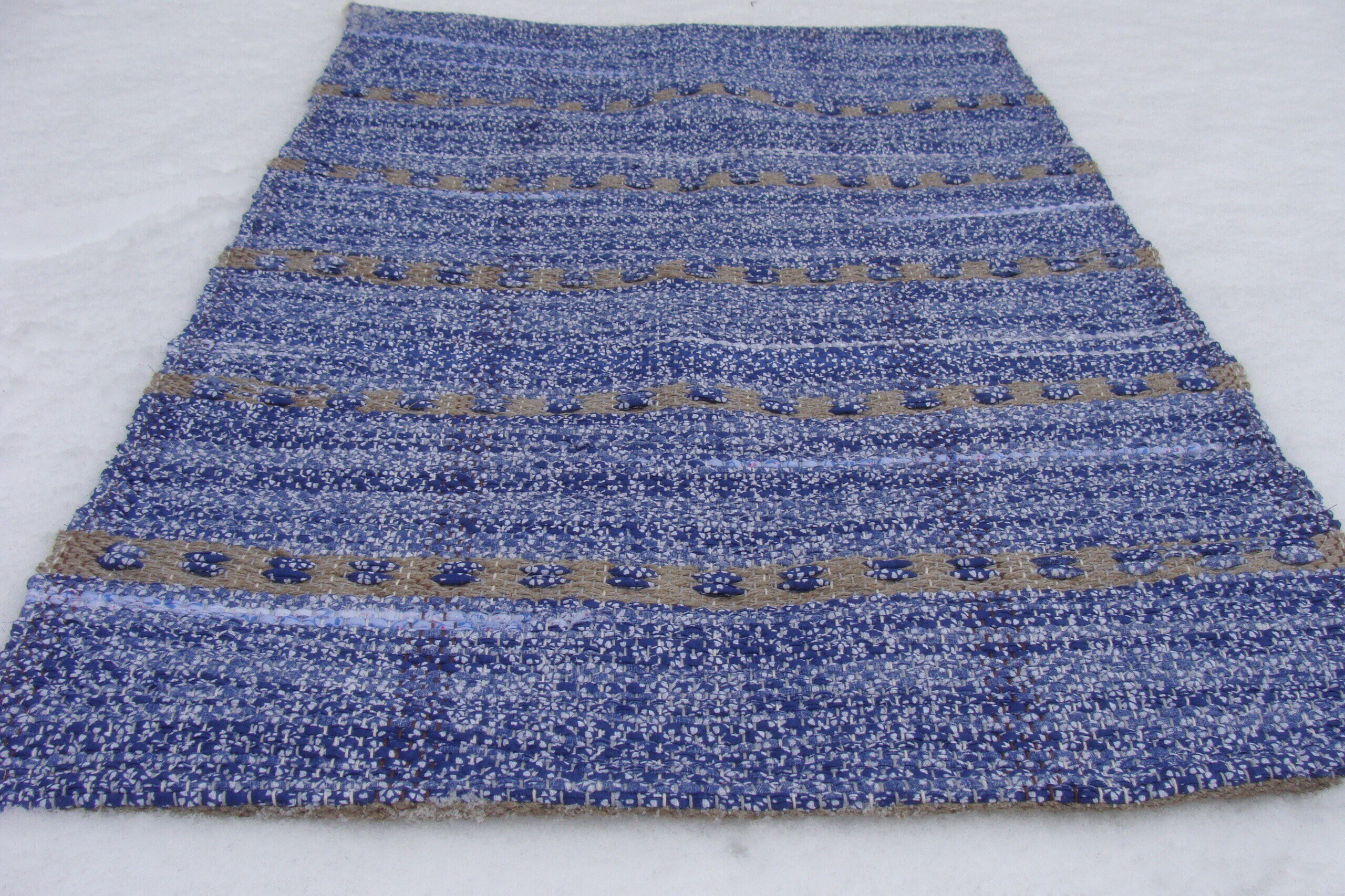 Rustic Bath Mat / Natural Bahroom Rug / Natural Linen and | Etsy