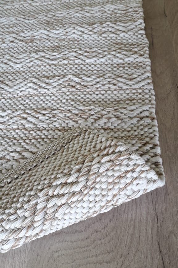 Rustic Bath Mat / Natural Fiber Rug / Linen and cotton Bath Etsy