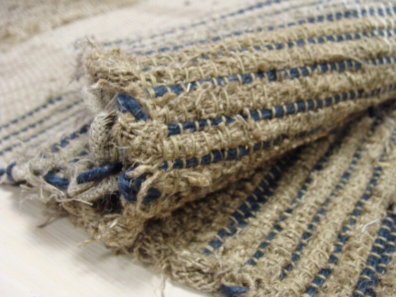 Rustic Bath Mat / Natural Fiber Rug / Linen Bath Mat / Etsy