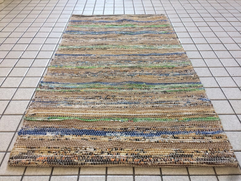 Natural Bath Mat / Scandinavian Bath Rag Rug / Farmhouse Bath Etsy