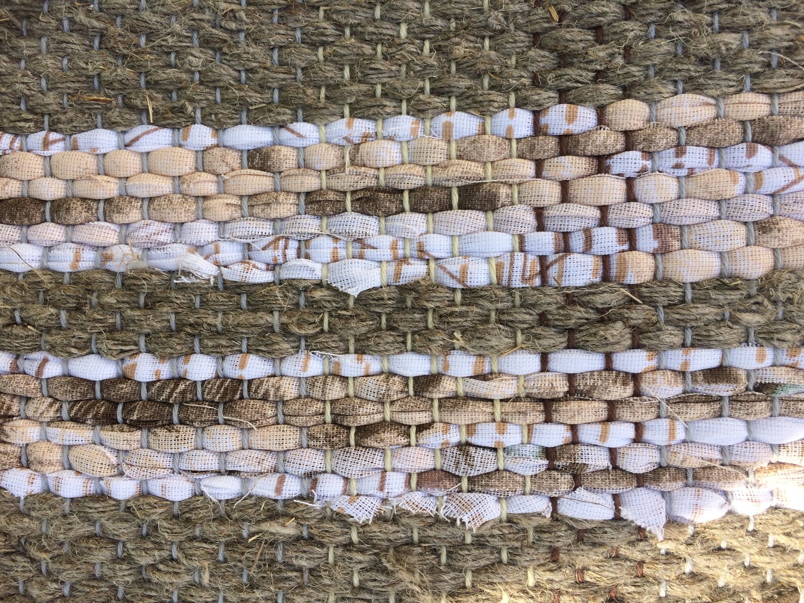 Rustic Bath Mat / Natural Fiber Rug / Linen Bath Mat / Etsy