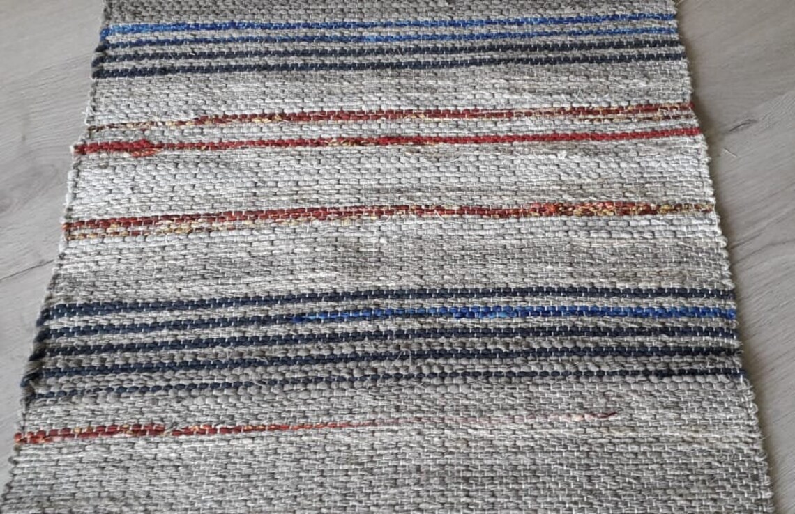 Rustic Bath Mat / Linen Bath Mat / Bath Runner / Farmhouse Etsy