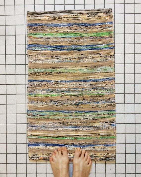 striped bath mat