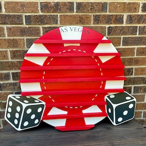 Poker Chip Display Case: Casino & Challenge Coin Holder, Game Room Decor