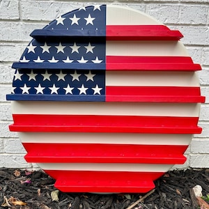 Personalized Wooden Golf Ball Display Case: Golf Lover Gift American flag