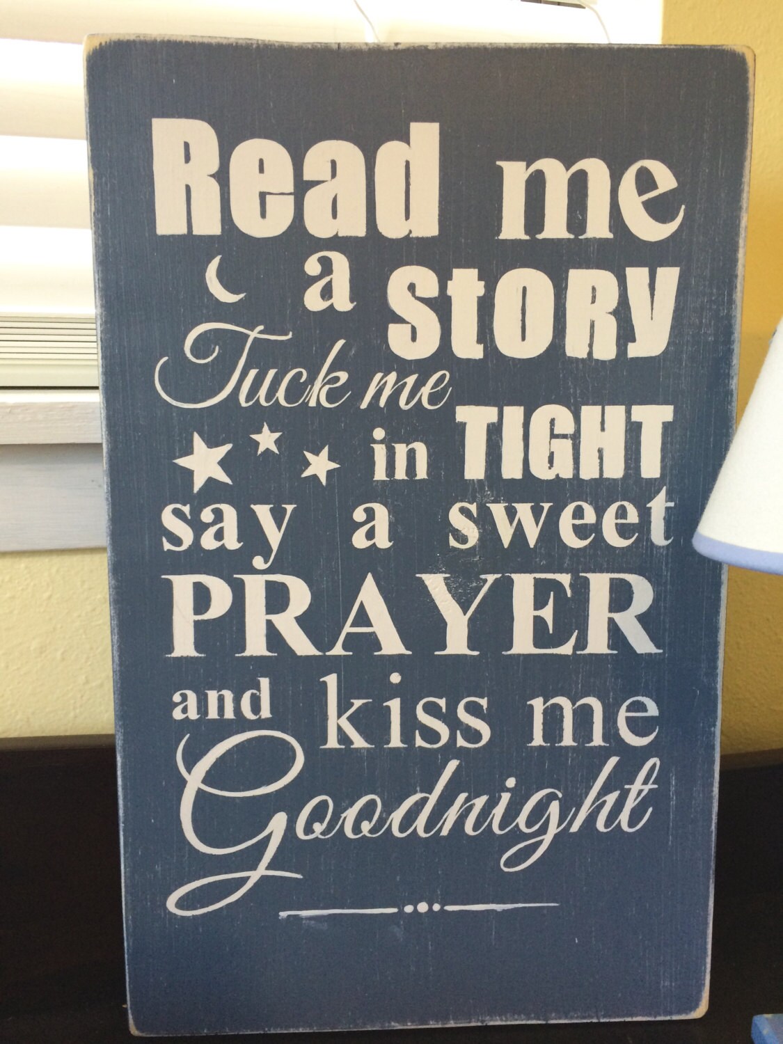 Read me a story tuck me in tight say a sweet prayer & kiss | Etsy
