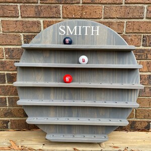 Personalized Wooden Golf Ball Display Case: Golf Lover Gift Gray