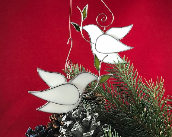 Dove Stained Glass Christmas Ornament MerryXmasShop | Vondels