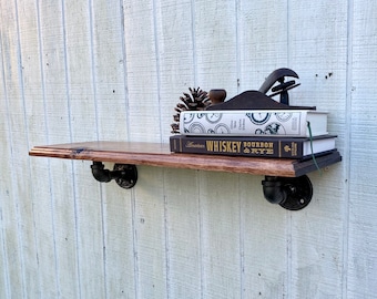 Estante de pared rústica / Estantes flotantes / Muebles de granja / Estante flotante / Estante flotante / Estante de la sala de estar / Estante de madera /