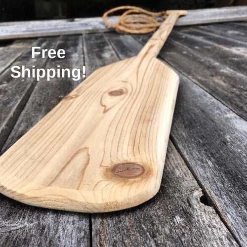 Handmade Wooden Oar Lake House Decor Paddle Nautical Etsy