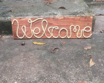 signo de madera, letrero de madera, letrero de cuerda, letrero, decoración de la pared, decoración del hogar, decoración rústica del hogar, decoración rústica, decoración.