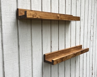 Estante de repisa flotante / Repisa de imagen / Estante de madera estrecho / Estante de pasillo / Estante de madera flotante / Estante de exhibición / Repisa de imagen flotante /