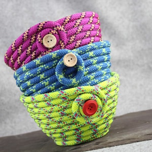 Upcycled climbing rope bowl size M