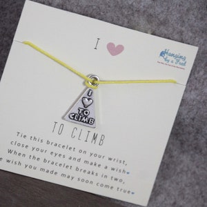 I love to climb charm bracelet