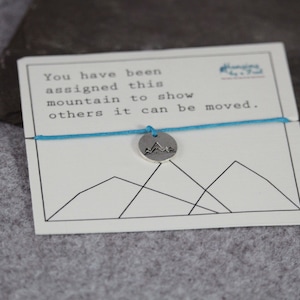 Mountains can be moved charm bracelet