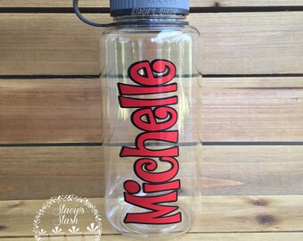 Personalized Water Bottle, Water Tracker,  Water Bottle, Motivation, Gym, Work Out Gear, Personal Tumbler, Motivational