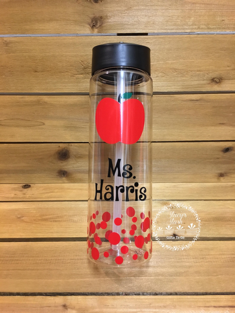 Personalized Water Bottle Teacher Cup Teacher Gift School Etsy