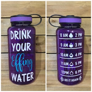 Personalized Water Bottle, Water Tracker Water Bottle, Motivation, Gym ...