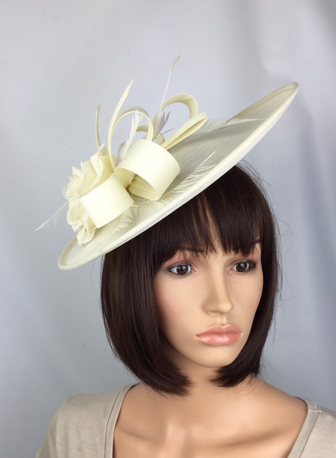 Ivory Cream Fascinator Ivory Fascinator Off White Pearl Etsy