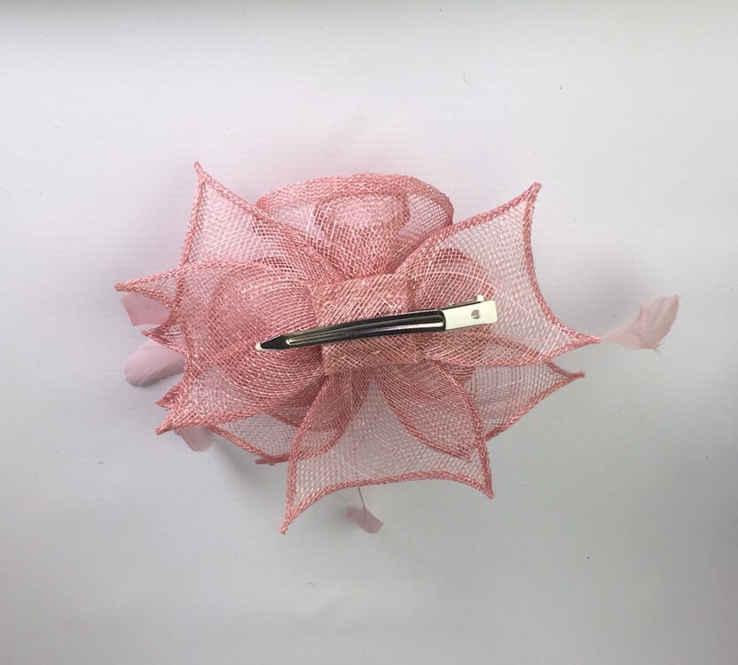 Blush Pink fascinator On Clip Light Pink fascinator dusky pink Etsy