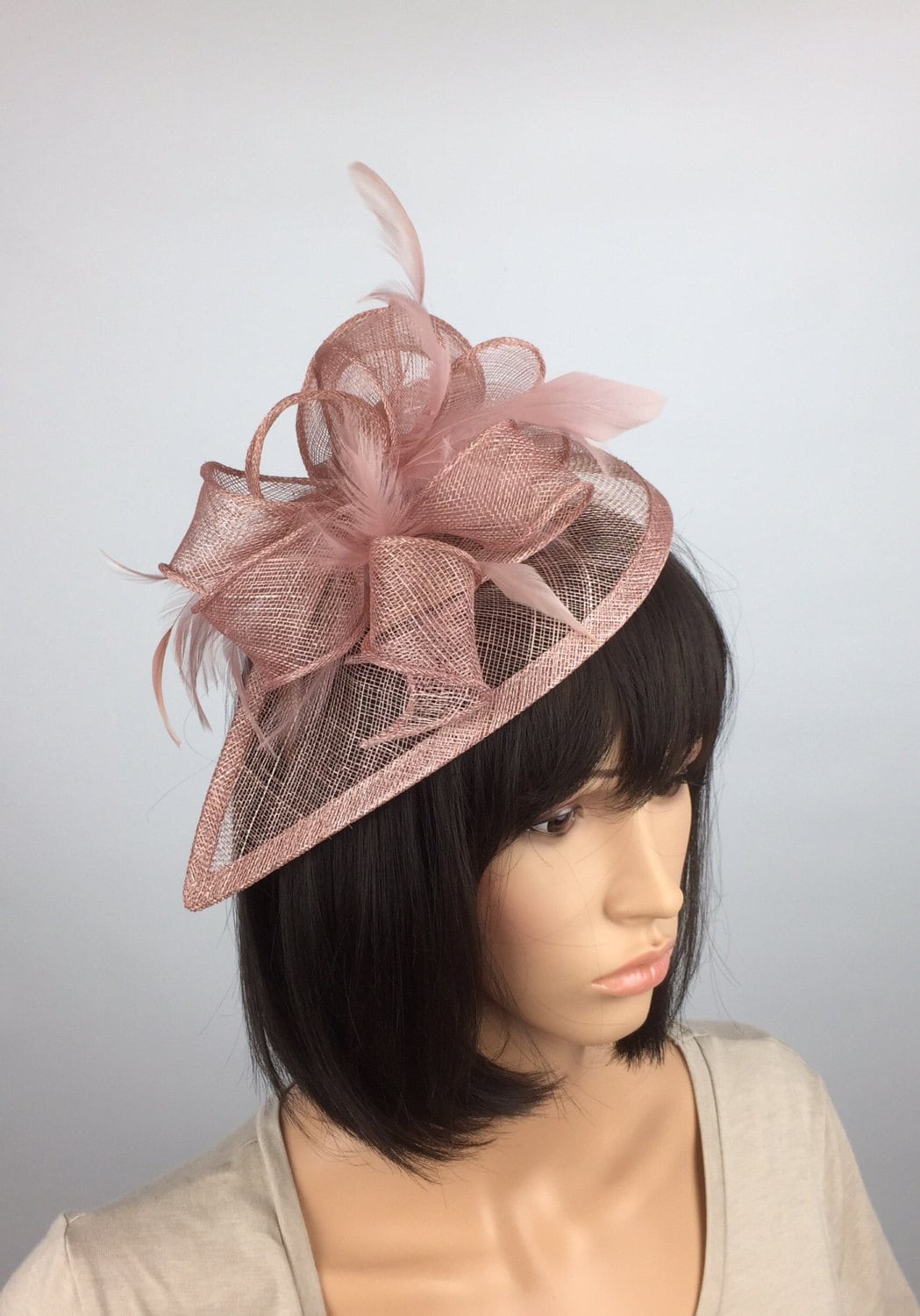 Dusky Blush Pink Fascinator Wedding mother pf the bride groom Etsy