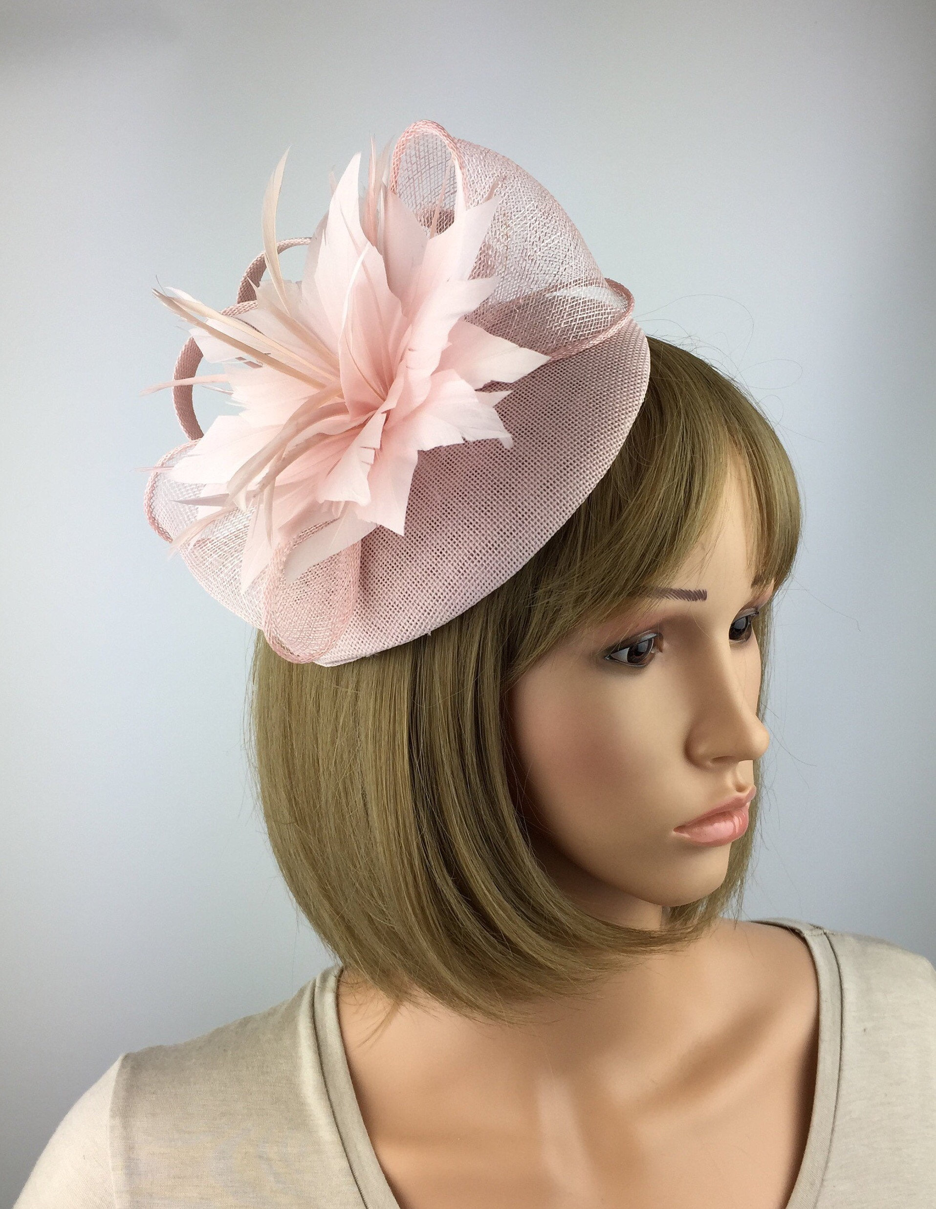 Pink Light Pink Fascinator Pale Pink Fascinator Blush Pink Etsy