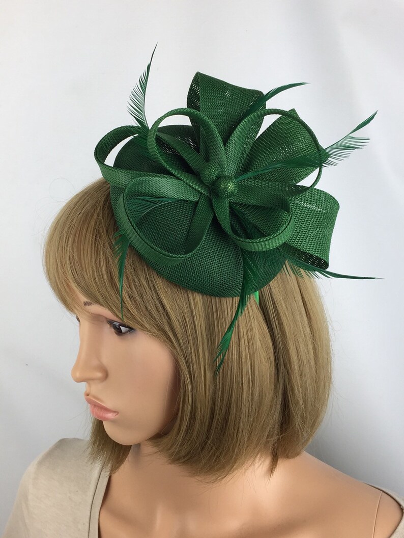 Green Fascinator Emerald Green Forest Green Bottle Green Etsy UK