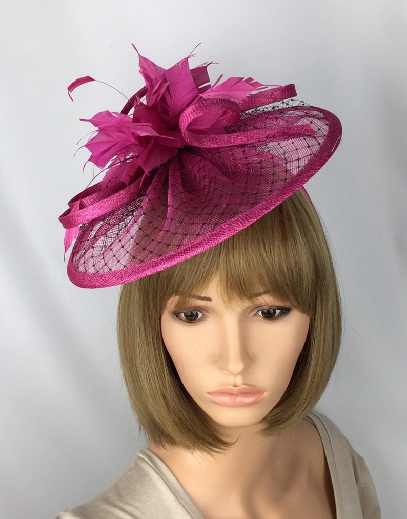 baby pink wedding hat
