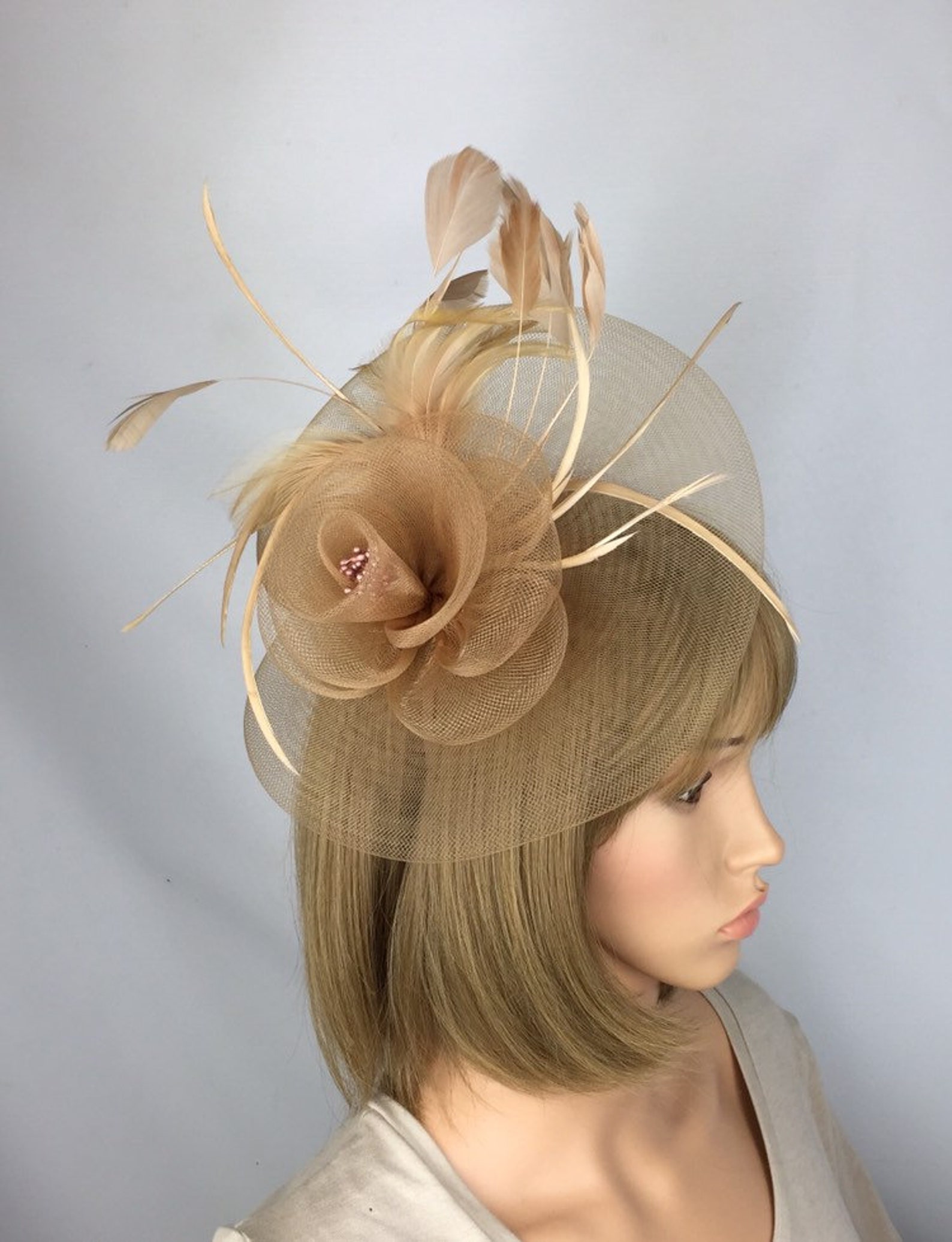 Gold Fascinator Wedding Fascinator Mother of the Bride Ladies Etsy