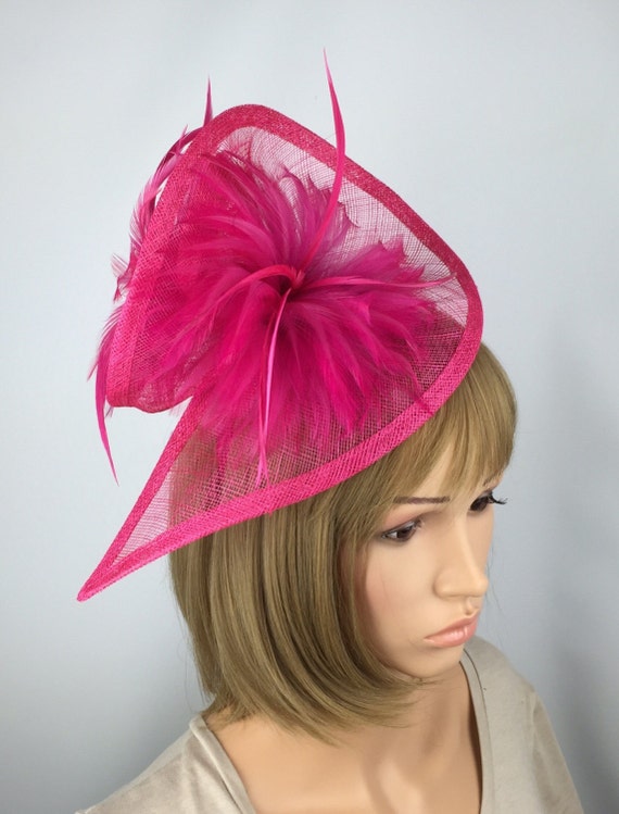 Fuchsia Pink fascinator hot pink fascinator Pink Hatinator Etsy