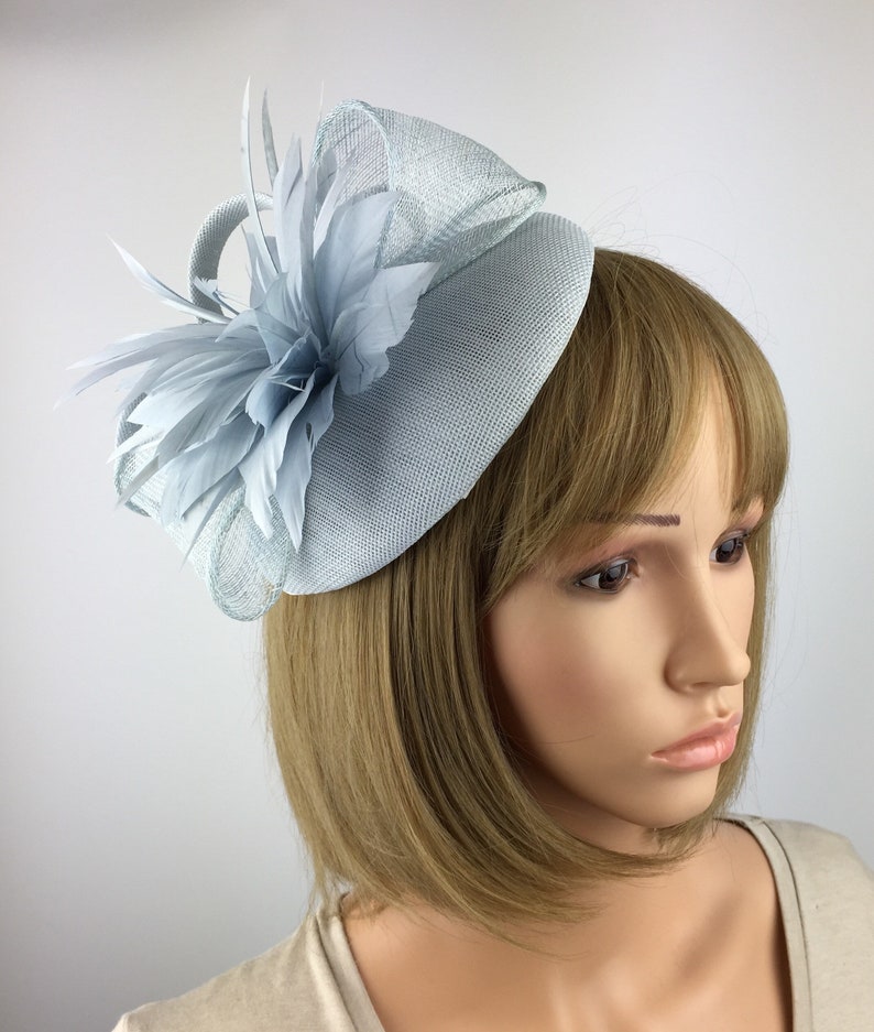 powder blue fascinator