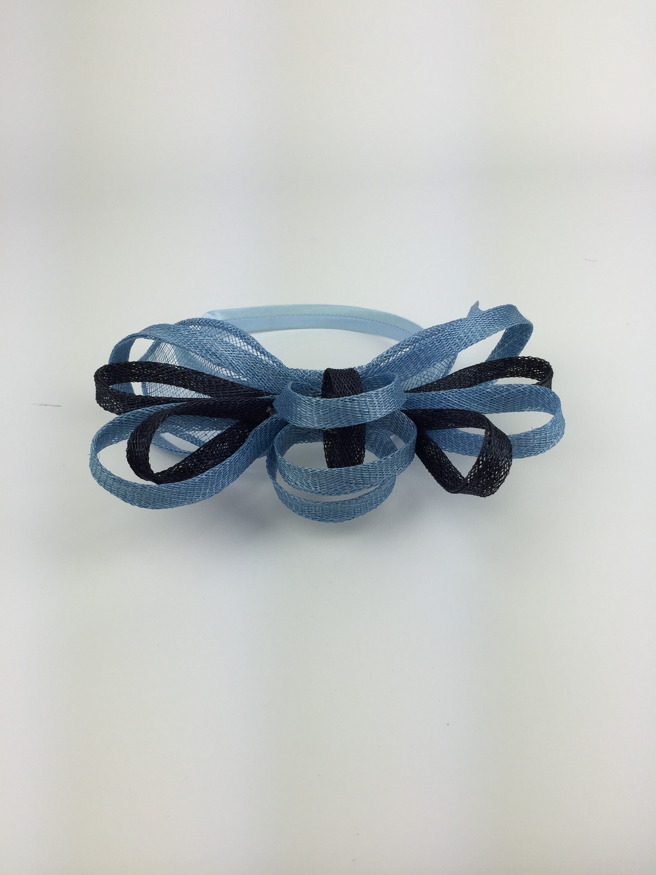 Cornflower Blue and Navy Blue Fascinator Hat Wedding Etsy UK