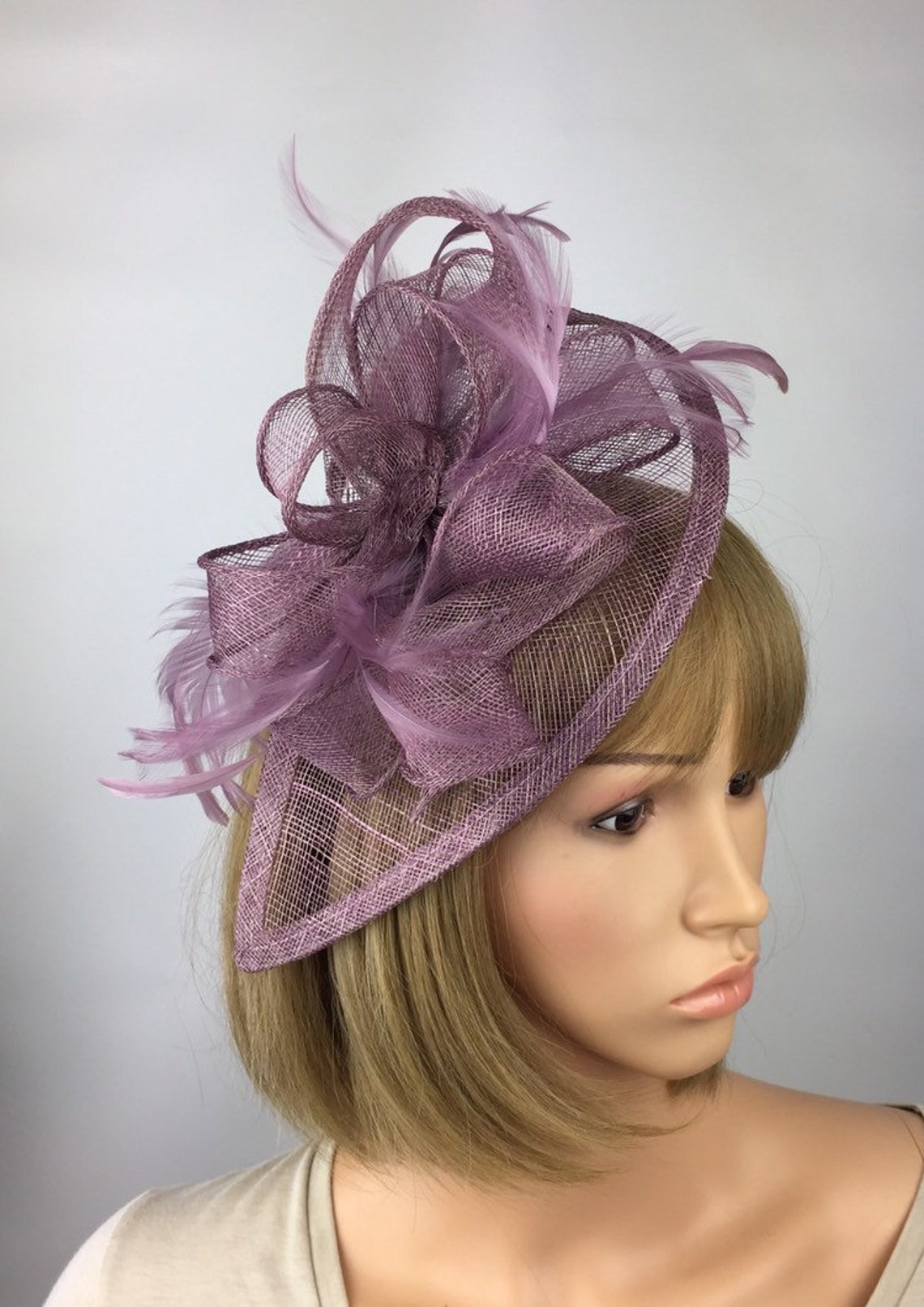Mauve Fascinator Purple Fascinator Heather Plum Grape Wedding Etsy