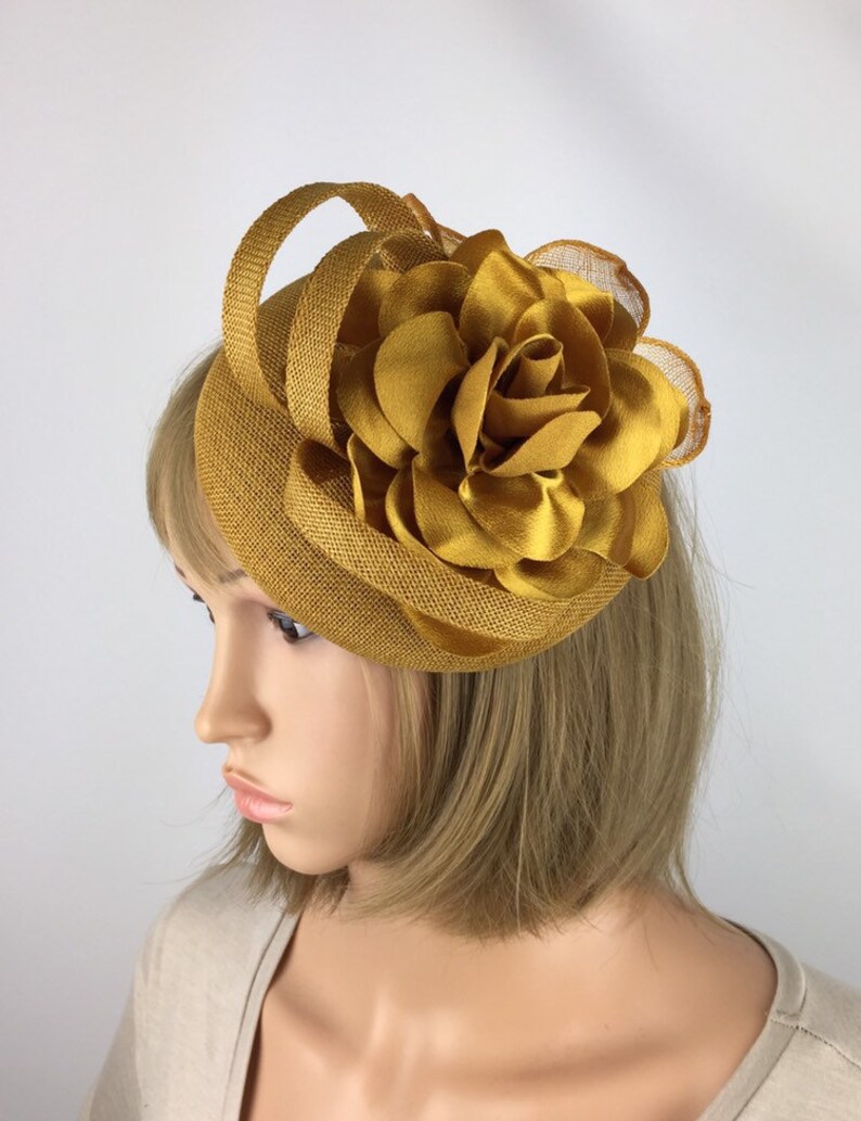 Gold Fascinator Mustard Fascinator Bronze Fascinator Ochre Etsy