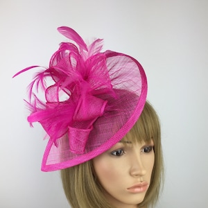 Hot Pink Fascinator Wedding Mother of the Bride Groom Bridesmaid  Hatinator Mother of the Bride Groom Ladies Day Ascot Races Occasion