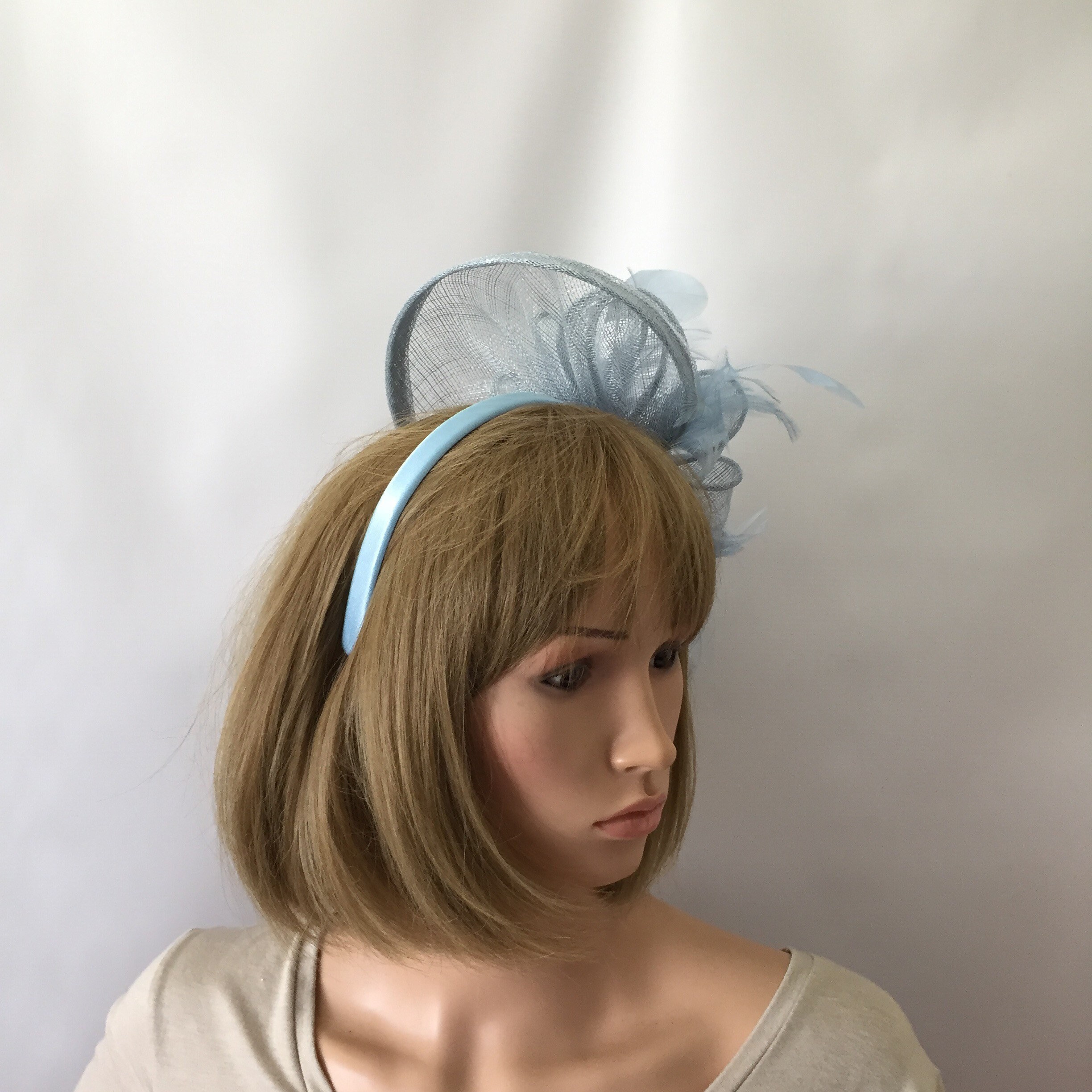 Cornflower Blue Fascinator Blue Hatinator Wedding Ladies Day Etsy