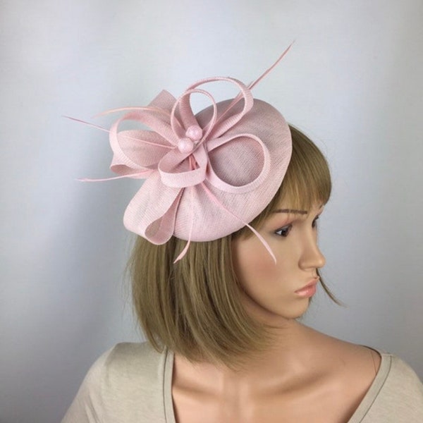 Pink Fascinator Wedding Guest Cheltenham Races Derby Bridesmaid Hair  Ladies Day Mother of the Bride Ascot Races Occasion