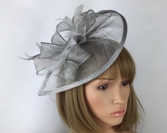 Grey Fascinator Silver Grey Fascinator 