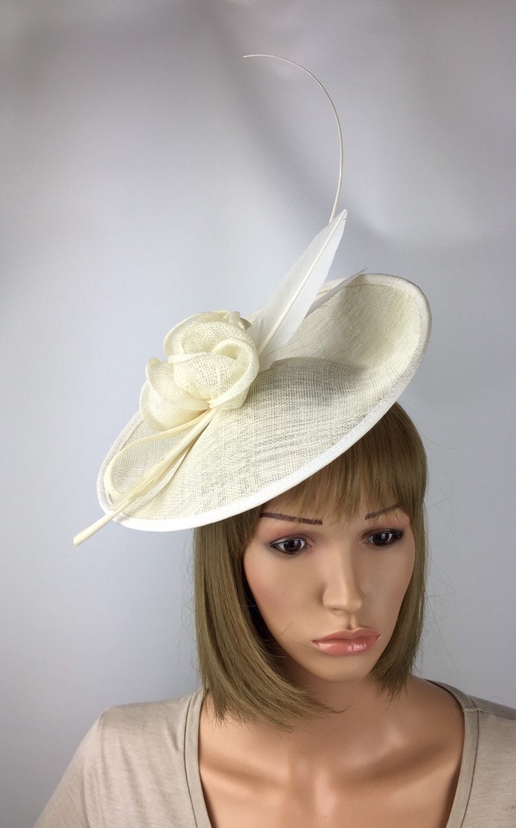 Ivory Fascinator Cream Wedding Hatinator Mother of the Bride Etsy