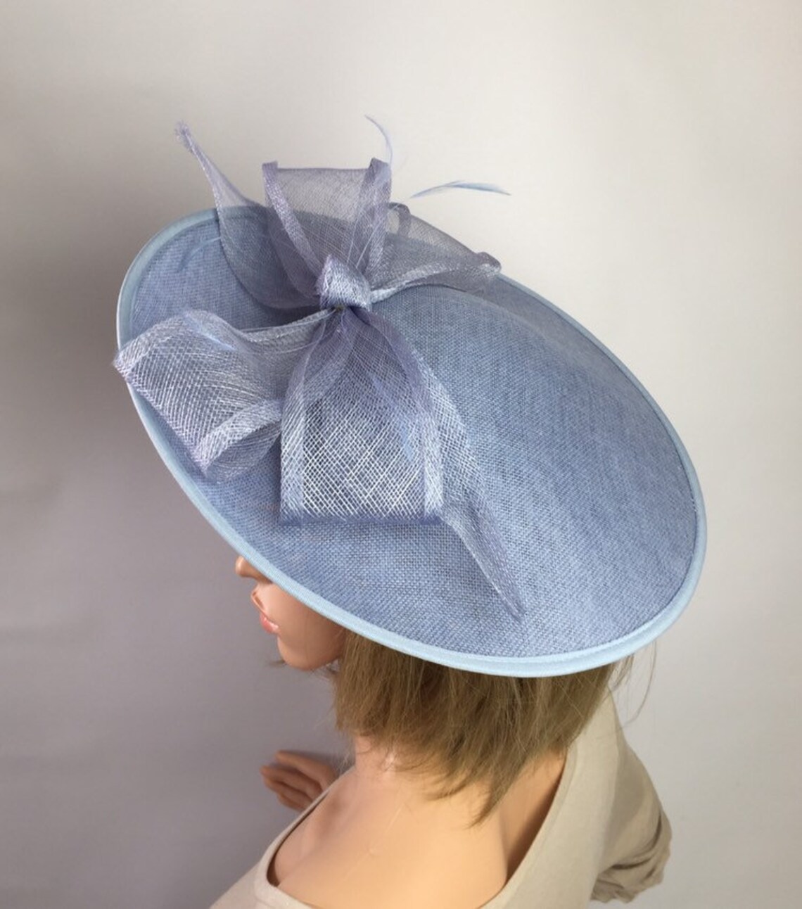 Cornflower Blue Fascinator Blue Fascinator Blue Hatinator Bow Etsy